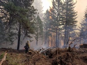 image Corpsmember monitors fire flames