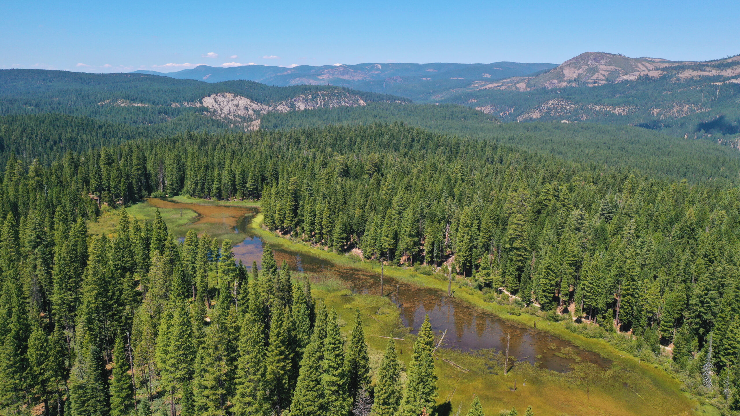 aerial photos of  madora lake in northern california