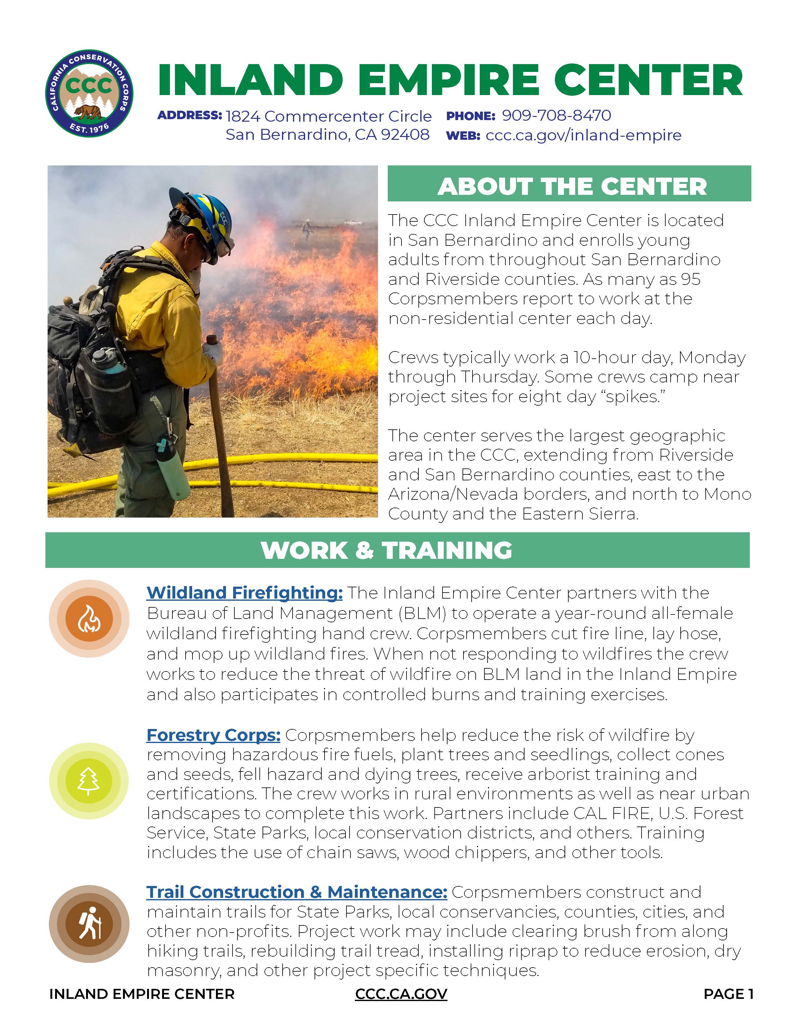 Image of Inland Empire Center Fact Sheet