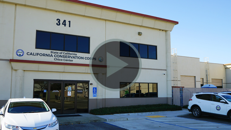 exterior building of ccc chico center with cars in parking lot