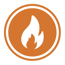 Wildland firefighting icon