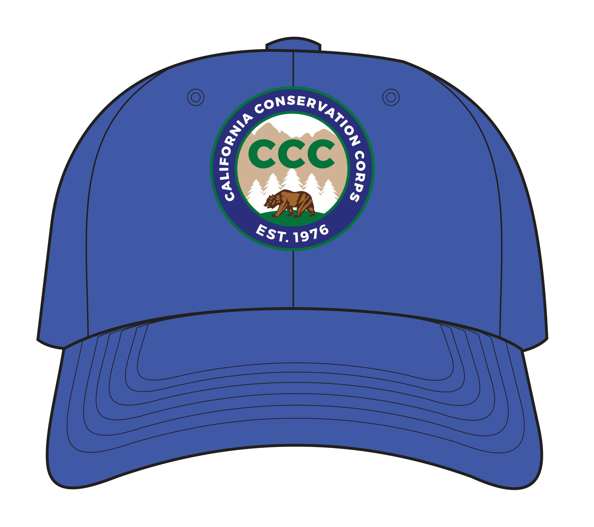 Blue baseball hat with CCC logo