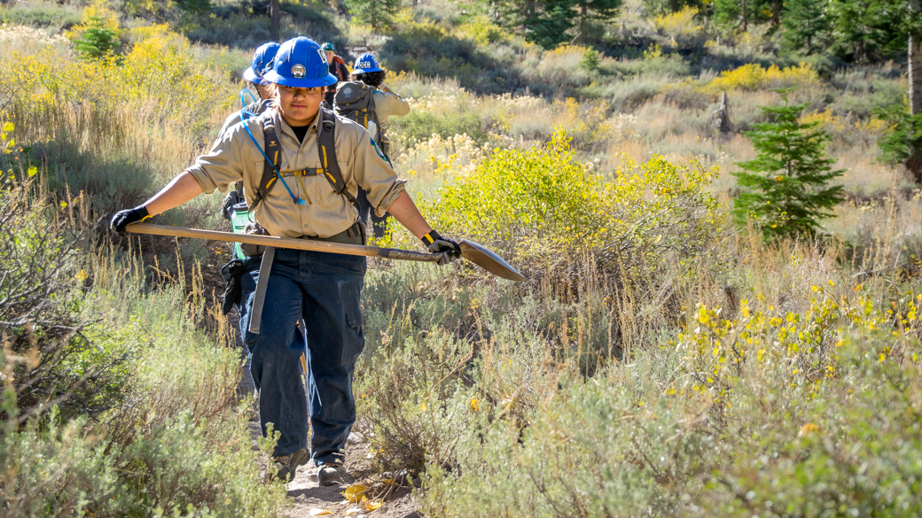 CCC Delta crew hiking in Emigrant Wilderness.