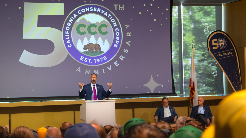 JP Patton welcomes folks to CCC's 50th Anniversary Celebration.